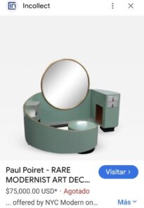 Paul Poiret Art Deco Glamour Vanity Table – A Masterpiece of Modern Art Deco Design