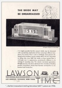 Rare Lawson Model 975 Silver, Lucite & Onyx Clock – Art Deco Collection