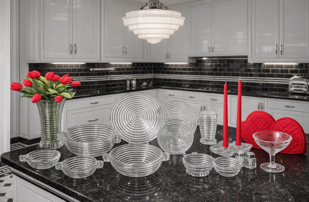 Manhattan Streamline Glass Dinnerware Service for Eight