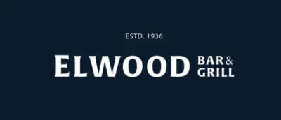 Logo of Elwood Bar & Grill with establishment year 1936 on a dark blue background