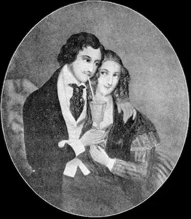 vintage illustration of a couple sharing a drink through two straws