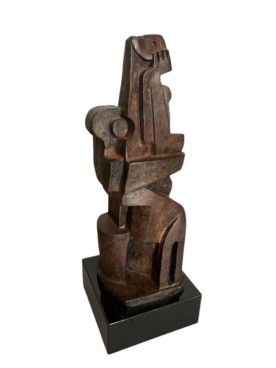 Pascal Jarrion “The Oath” Limited Edition Cubist Bronze Sculpture